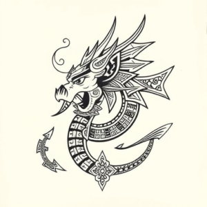 Aztec Dragon Tattoo