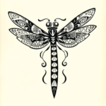 Aztec Dragonfly Tattoo