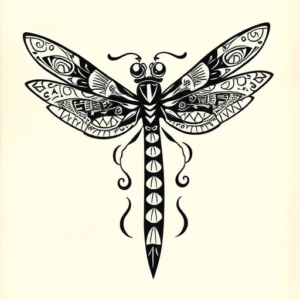 Aztec Dragonfly Tattoo