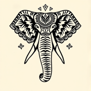Aztec Elephant Tattoo