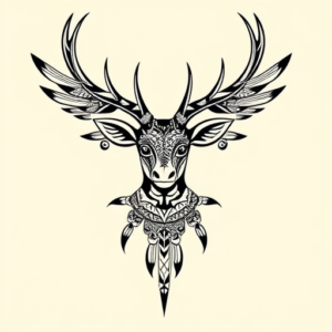 Aztec Elk Tattoo