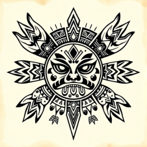 Aztec Evangelion Tattoo