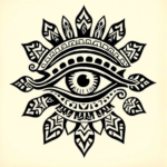 Aztec Eye Tattoo