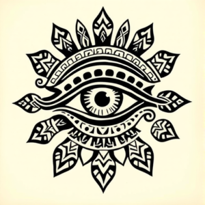 Aztec Eye Tattoo