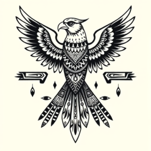 Aztec Falcon Tattoo