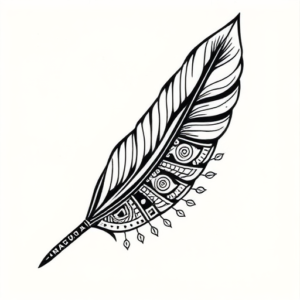 Aztec Feather Tattoo