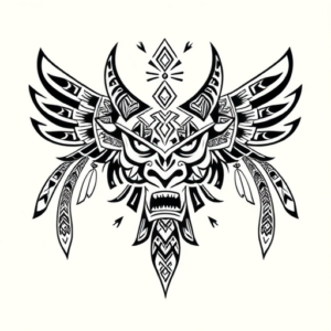 Aztec Fenrir Tattoo