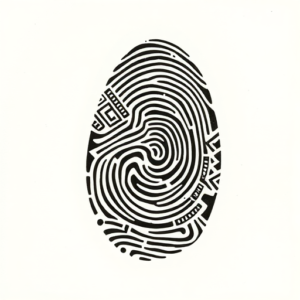 Aztec Fingerprint Tattoo