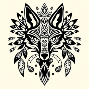 Aztec Fox Tattoo