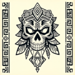 Aztec Ghostface Tattoo
