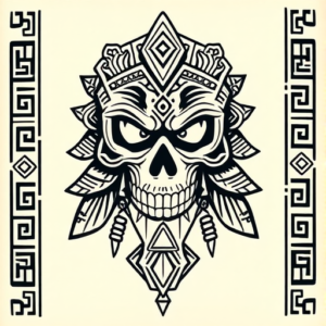 Aztec Ghostface Tattoo
