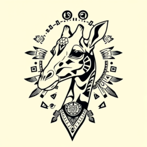 Aztec Giraffe Tattoo