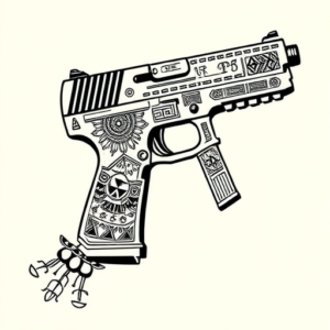Aztec Glock Tattoo