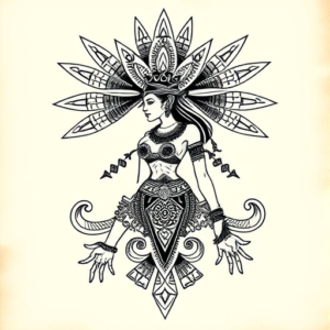 Aztec Goddess Tattoo