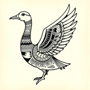 Aztec Goose Tattoo