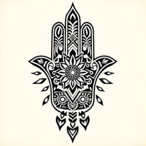 Aztec Hamsa Tattoo