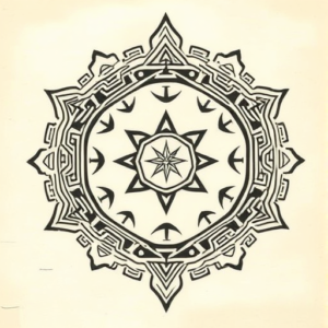 Aztec Hexagon Tattoo