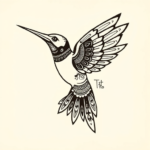 Aztec Hummingbird Tattoo