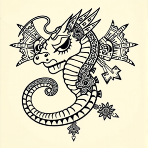 Aztec Hydra Tattoo