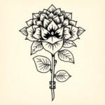 Aztec Hydrangea Tattoo