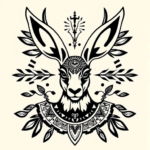 Aztec Jackalope Tattoo