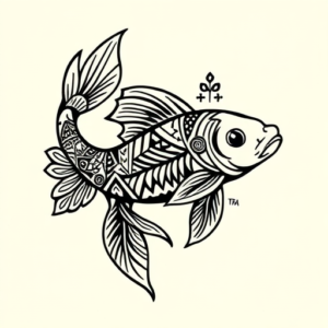 Aztec Koi Tattoo