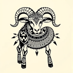 Aztec Lamb Tattoo