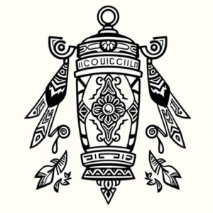 Aztec Lantern Tattoo