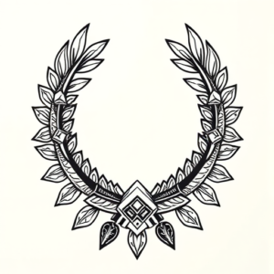 Aztec Laurel Tattoo