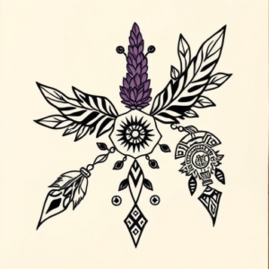 Aztec Lavender Tattoo