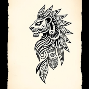 Aztec Leo Tattoo