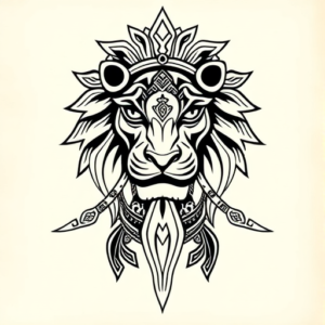 Aztec Lion Tattoo
