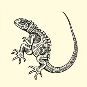 Aztec Lizard Tattoo