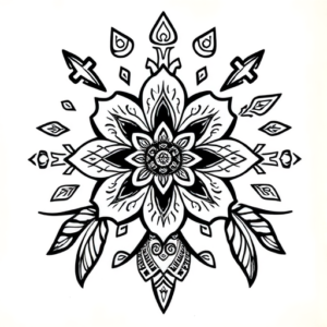 Aztec Marigold Tattoo