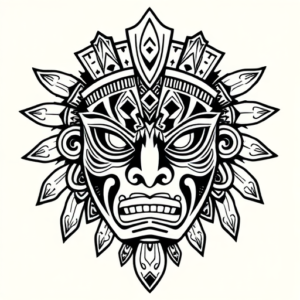 Aztec Mask Tattoo
