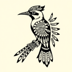 Aztec Mockingbird Tattoo