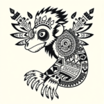 Aztec Monkey Tattoo