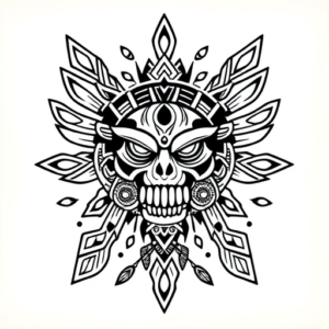 Aztec Monstera Tattoo