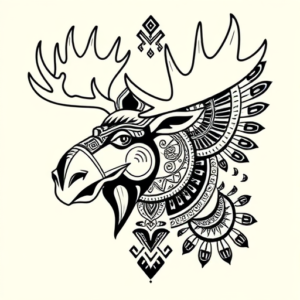 Aztec Moose Tattoo