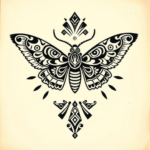 Aztec Moth Tattoo