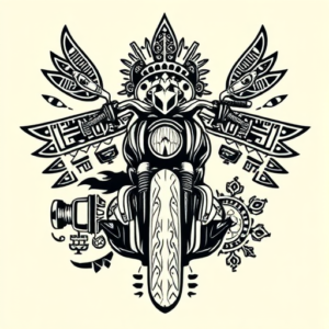 Aztec Motorcycle Tattoo