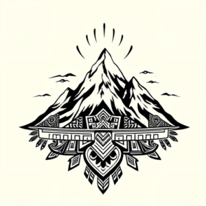 Aztec Mountain Tattoo