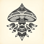 Aztec Mushroom Tattoo