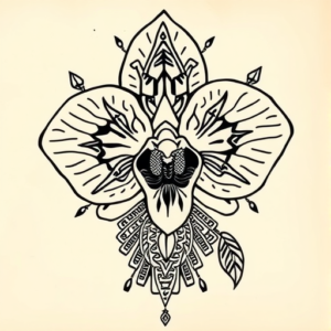 Aztec Orchid Tattoo