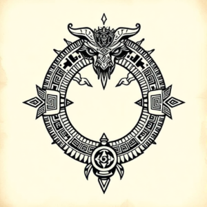 Aztec Ouroboros Tattoo