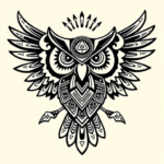 Aztec Owl Tattoo