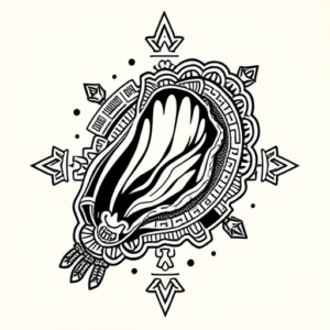 Aztec Oyster Tattoo