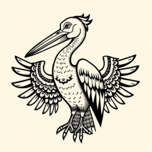 Aztec Pelican Tattoo