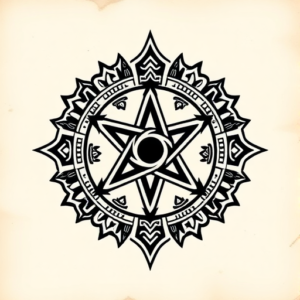 Aztec Pentagram Tattoo