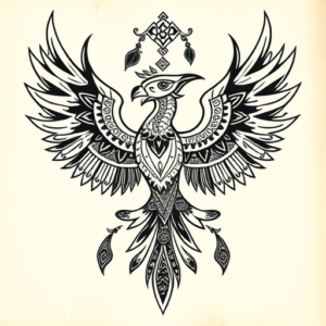 Aztec Phoenix Tattoo